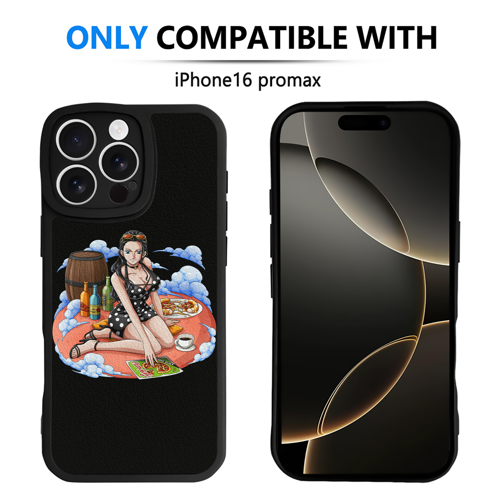 （画像用） ワンピース ニコ・ロビン ONE PIECE Nico Robin 【iPhone 16シリーズ対応】シリコンスマホケース（レザー調） 材質：シリコン